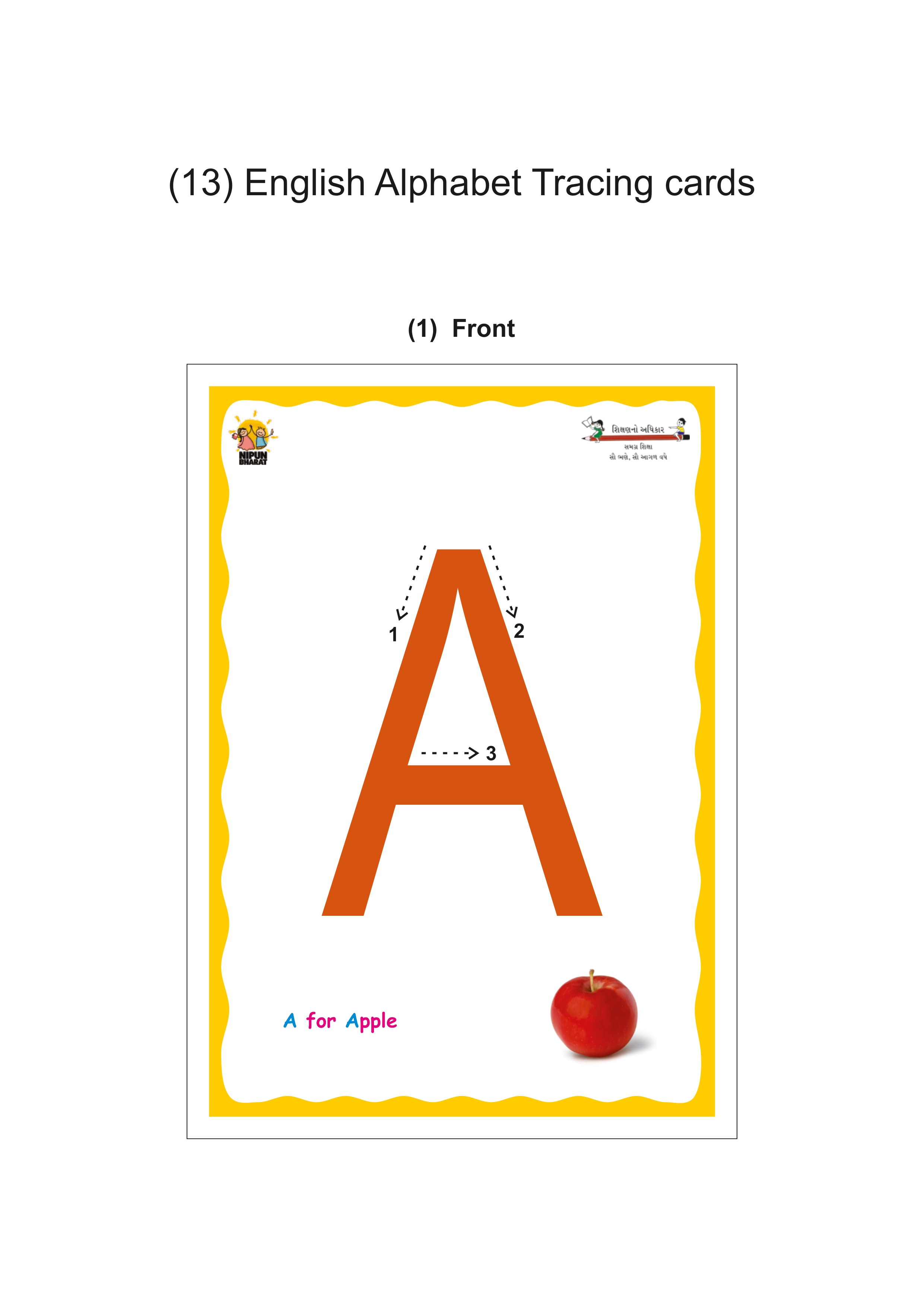 18. English Alphabet Tracing Cards