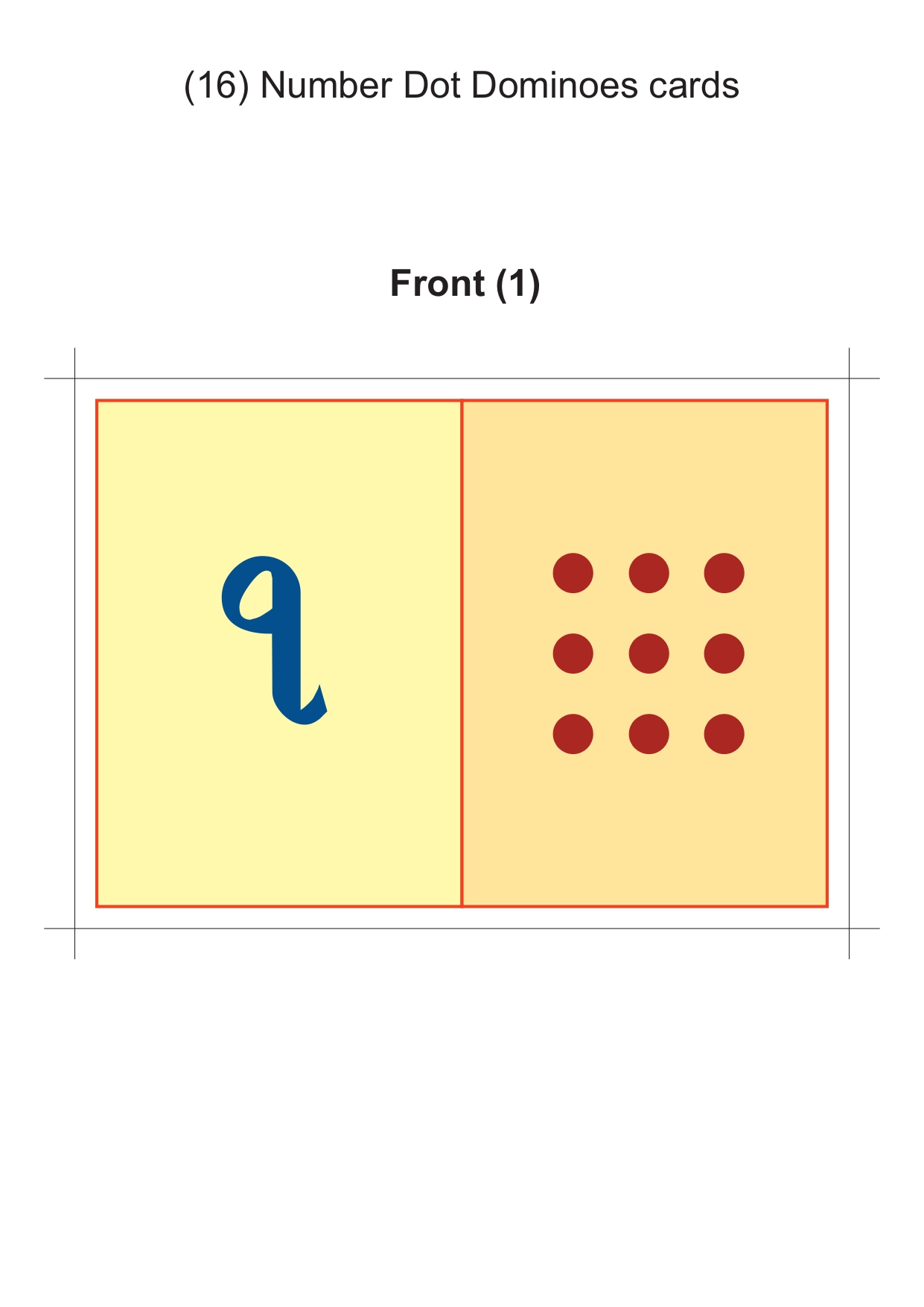 21. Number Dot Dominoes cards